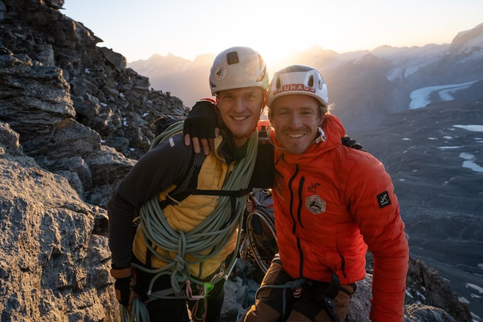 Aron Anderson klättrar uppför Matterhorn